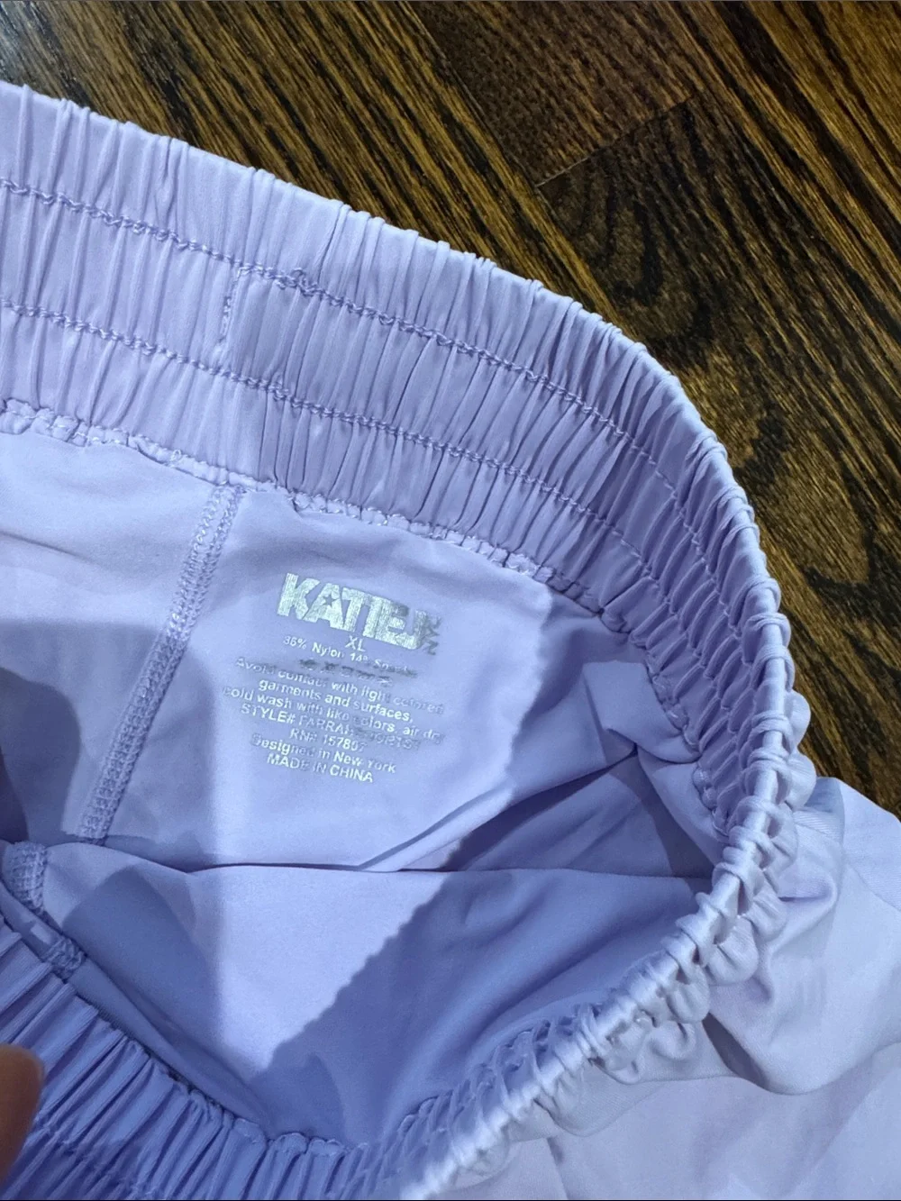 Katie J NYC Lavender Ruffle Skort Shorts never worn size XL